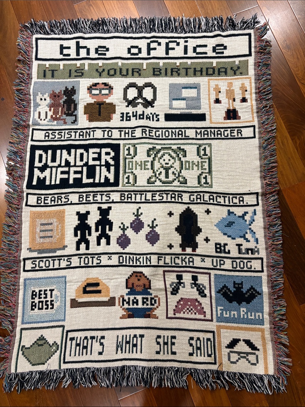 The Office TV Show Woven Tapestry Throw Blanket - Fan Favourites - 54" x 39"